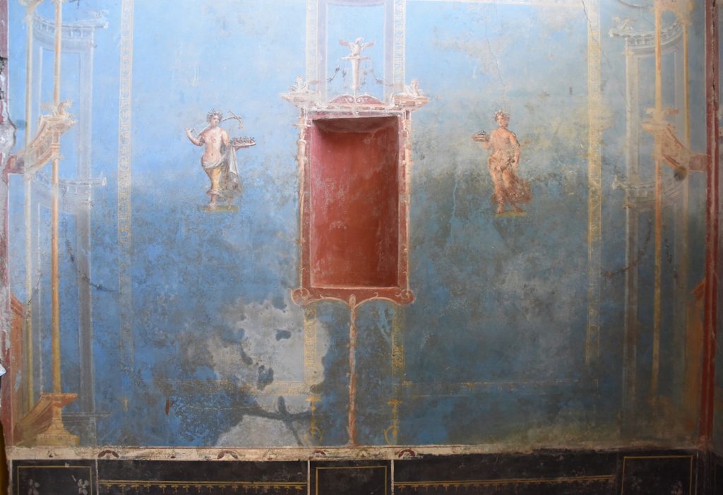 Stunning Pale-Blue Frescoes Found in Pompeii