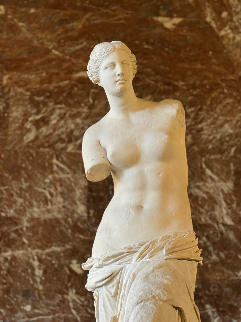 Ancient greek statue of a woman.