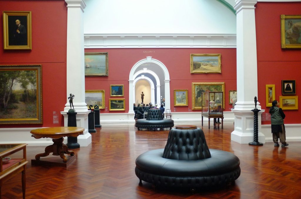 Shot of a gallery's halls