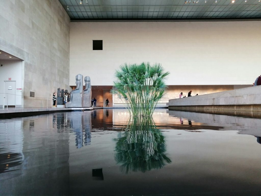 A body of water with a bit of greens, in the Metropolitan Museum of Art.