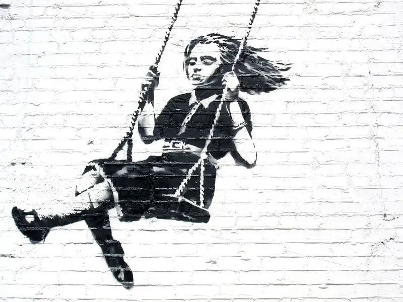 A Banksy art piece in Los Angeles