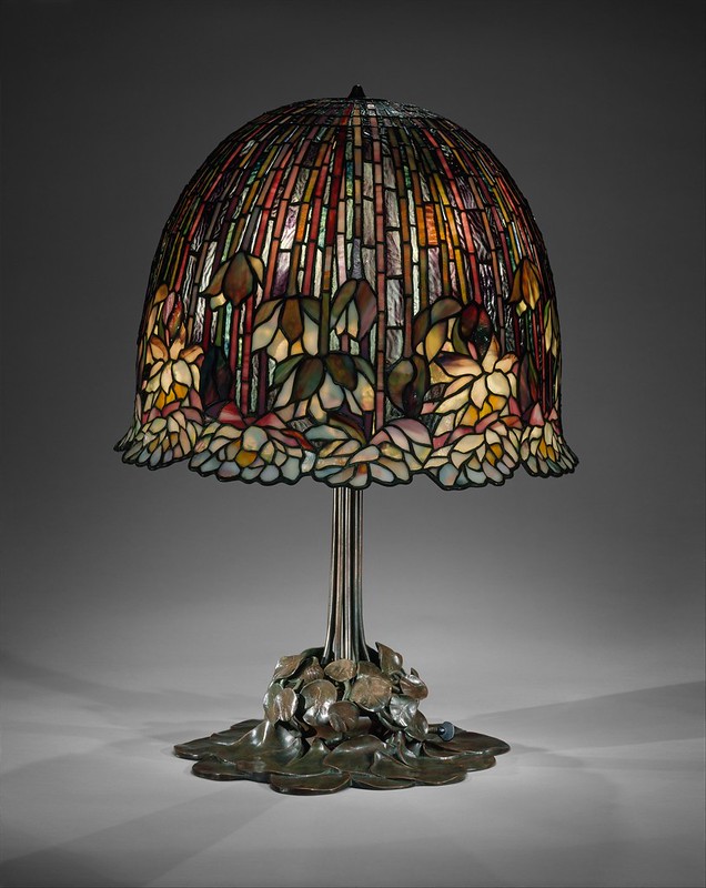 A Tiffany lamp, a product of the global spread of Art Nouveau