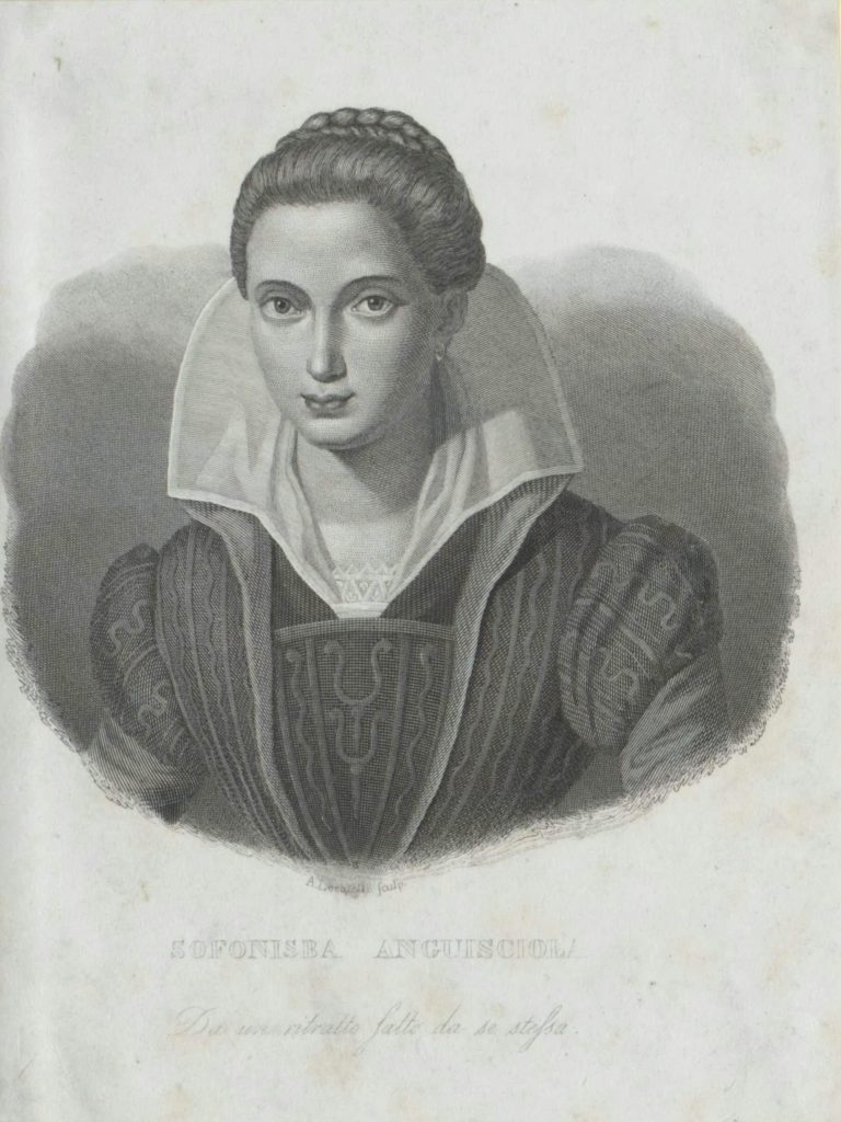 A shaded portrait of a woman