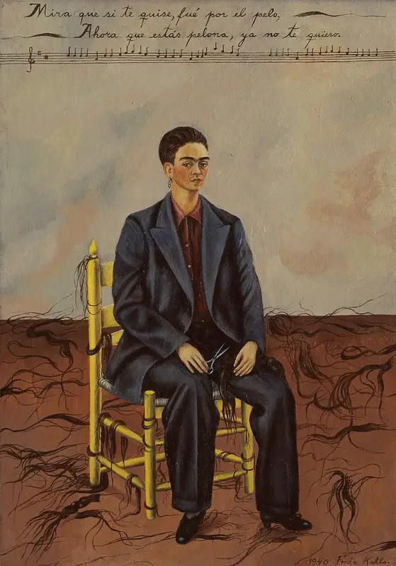 A self portrait by Frida Kahlo