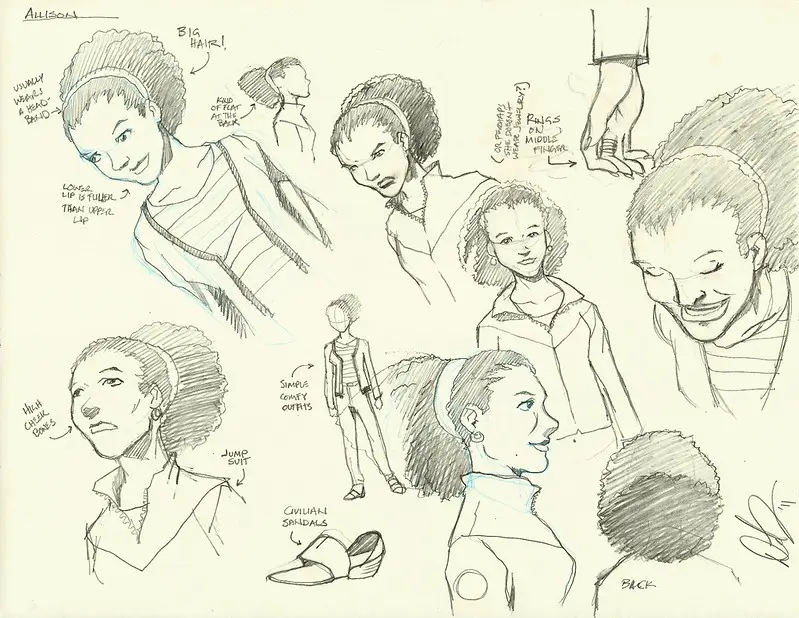 Concept art for a character in a webseries