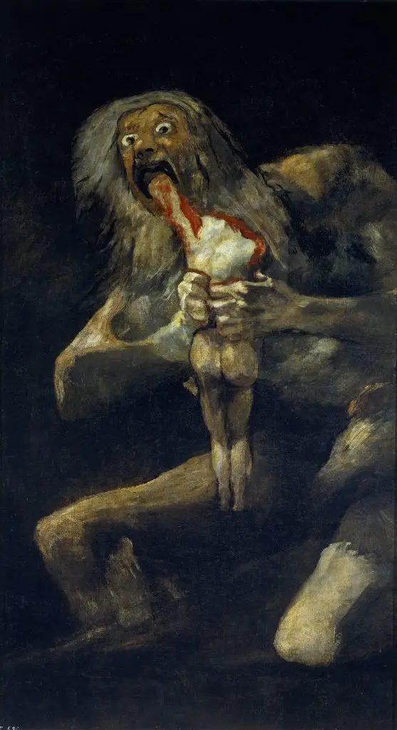 The painting of Saturn Devouring His Son