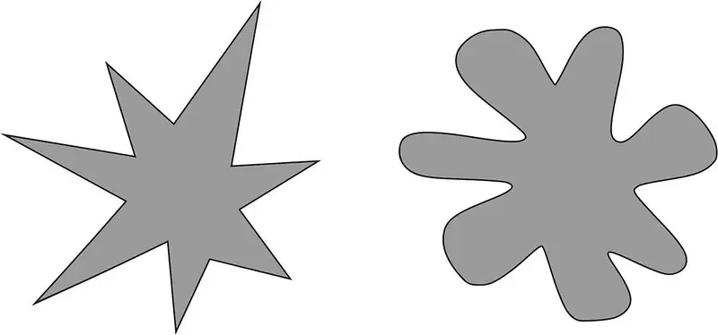 The bouba and kiki shapes