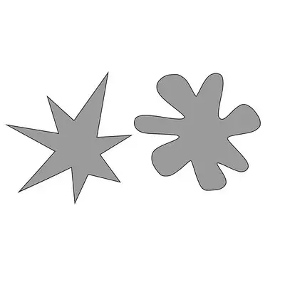 The bouba and kiki shapes