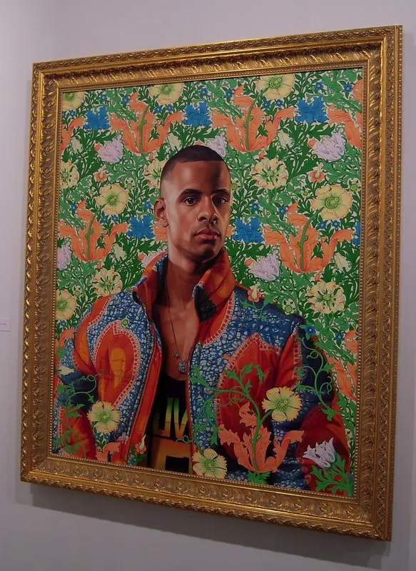 A maxmimalist painting by Kehinde Wiley