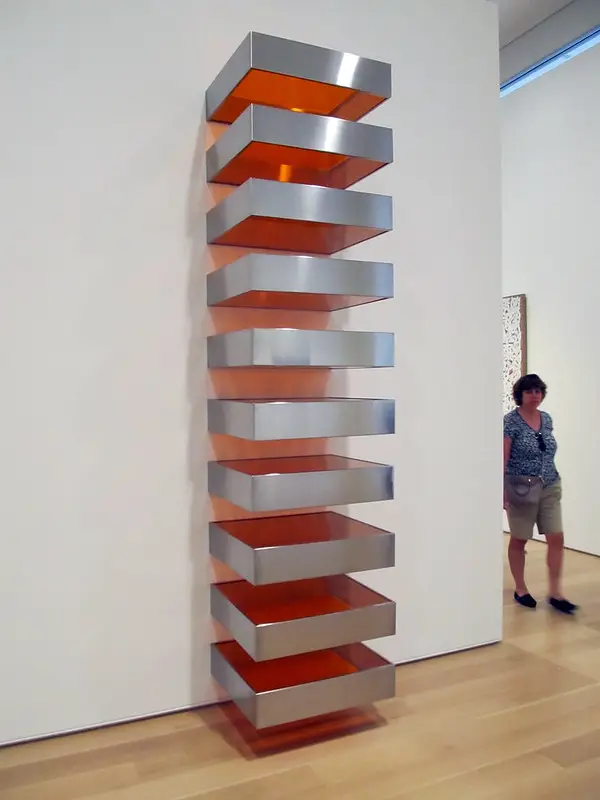 A minimalist sculpture by Donald Judd
