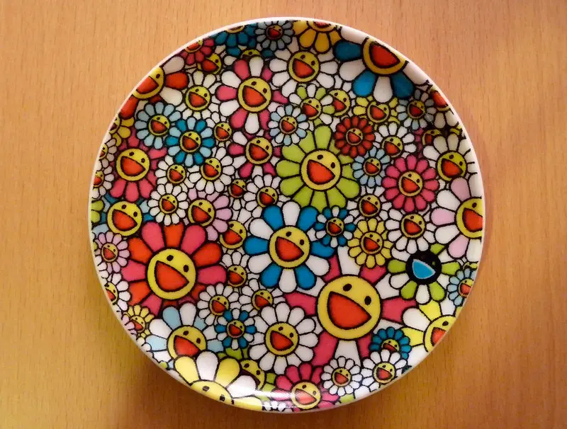 Murakami flowers on a plate