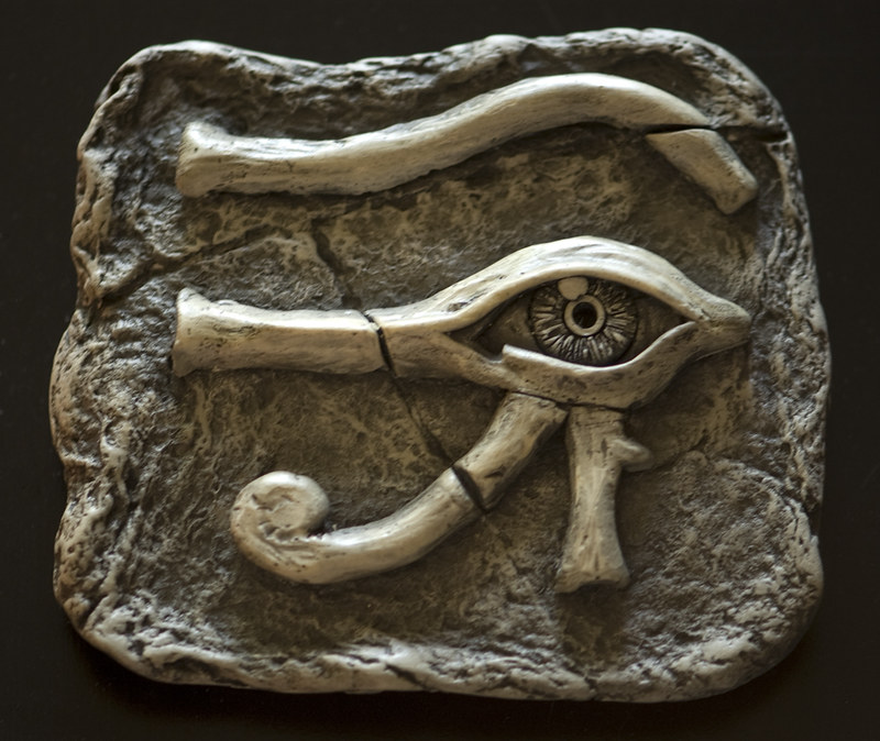 The eye of Horus, carved out of stone