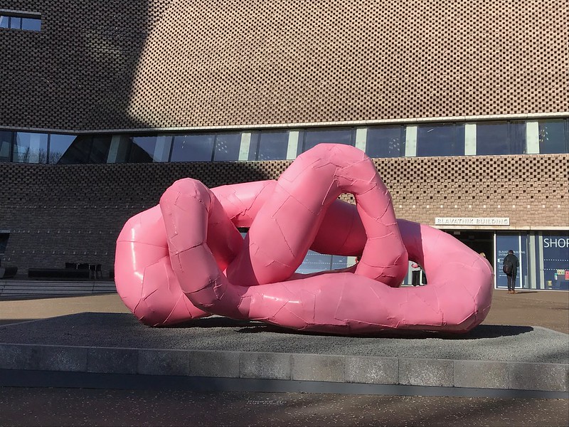 Franz West's big pink bowel art