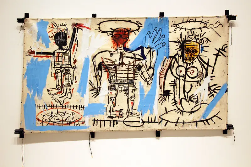 A Basquiat painting displayed in Paris
