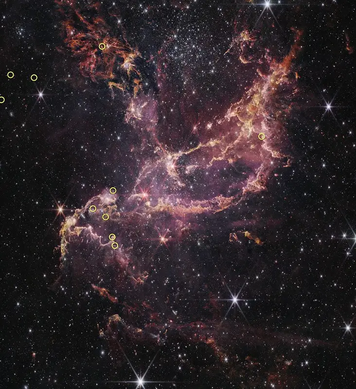 An image taken with the James Webb Telescope