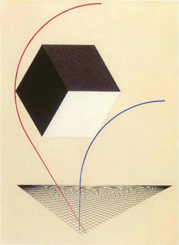 An artwork by El Lissitzky to illustrate suprematism