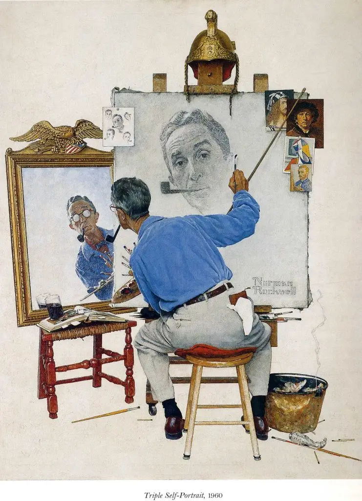 A self portrait of Norman Rockwell