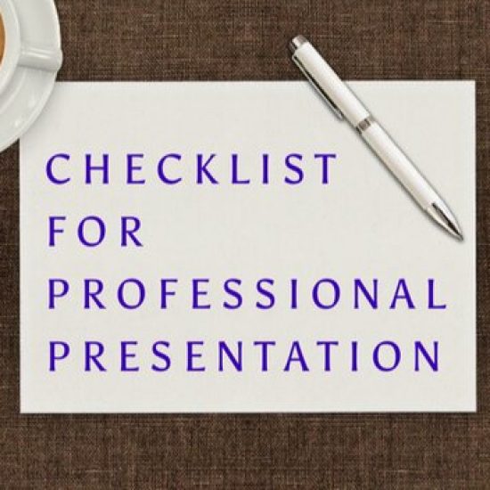 Checklist for Professional Presentation