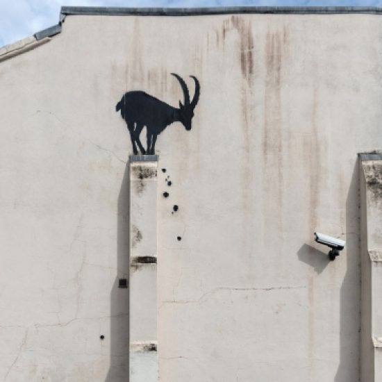 New Banksy Work Appears to Be a Goat on the Edge in London